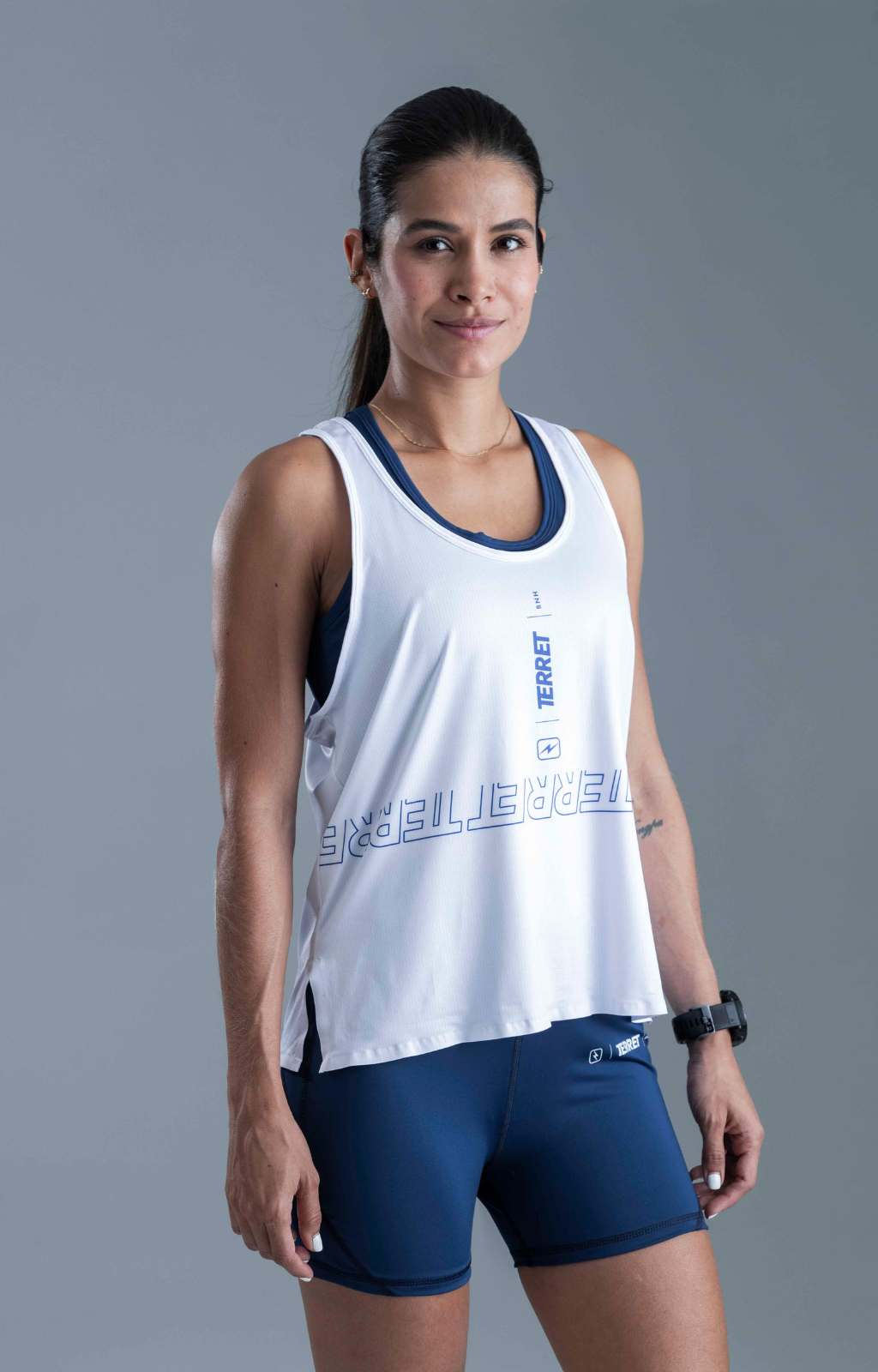 Playera sin manga running  Motion Woman